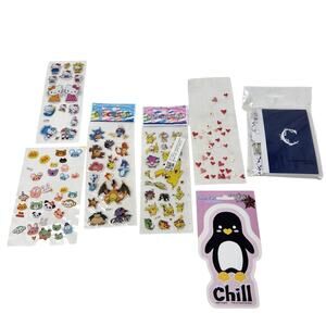 Puffy Sticker Bundle Hello Kitty Pokemon Animal and Character Mini Journal Deco